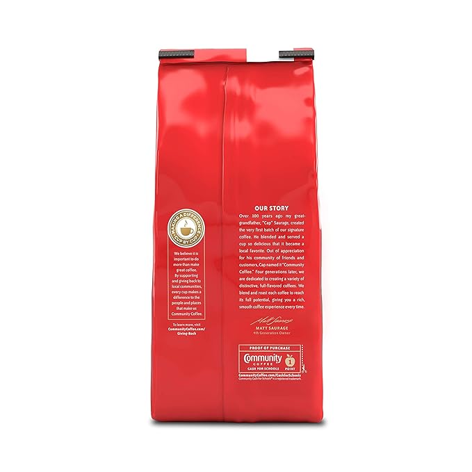 Community Coffee Premium Ground Coffee, Signature Blend, Dark Roast, 12 Ounce (Pack of 2)