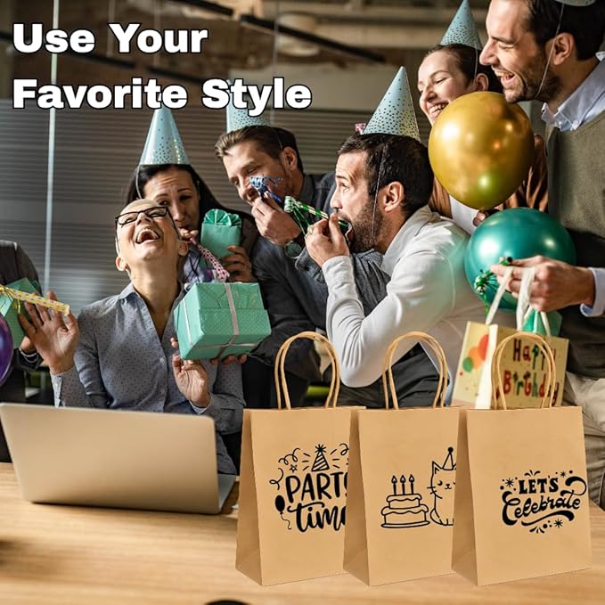 ASSUREPAK Earth Friendly Paper Bags - 60LB - 10"x5"x13" - 250 Bags - 90 GSM - Kraft/Natural - Gift Bags for Decorating, Birthdays & Events