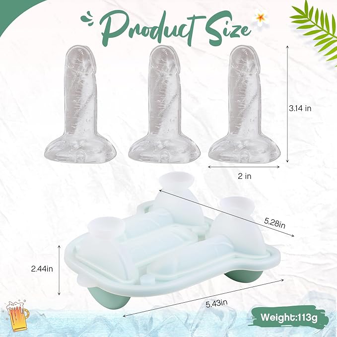 Hoolerry Ice Cube Molds Cube Trays Fun Shapes Silicone Ice Ball Maker with Lid for Whiskey Cocktails Juice Drinks Beverage Crafting Accessories White Elephant Gifting(Green,Classic Style)