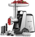 AAOBOSI 6-in-1 Electric Meat Grinder | 3000W Max | 3-Speed | 4 Grinding Plates|2 Stainless Steel Blades| Sausage Stuffer | Kubbe Maker & More Included | Built-in Storage Box for Home Kitchen Use