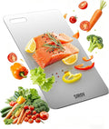 Titanium Cutting Board, 100% Pure Titanium Cutting Boards For Kitchen, Best Non Toxic titanium chopping board, Dishwasher safe, Hygiene and Durability for Meat, Fruit, and Vegetables (12.7L*8W)