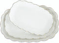 Kassel Ceramic Serving Platter Set | 16”/14”/12” Oval Serving Trays for Entertaining at Parties and Weddings | Oven Safe XL Serving Trays for Tacos, Steak, and Cake