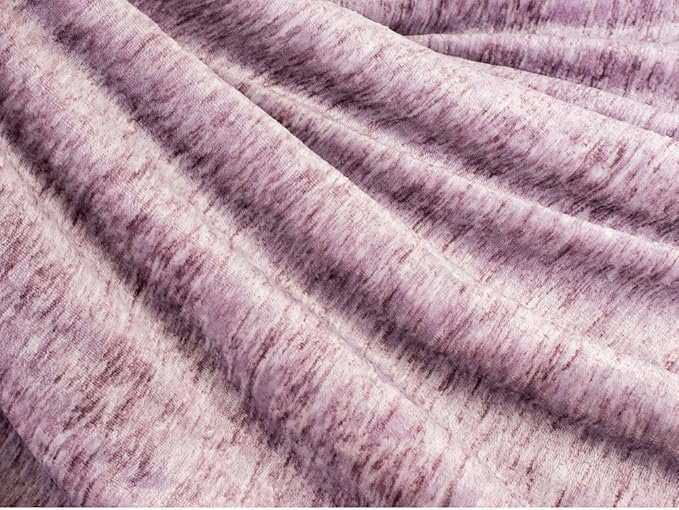 Premium Sherpa Melange Throw Blanket for Couch, Sofa by Pavilia | Soft, Fluffy, Plush, Warm, Cozy | Fuzzy Lightweight Microfiber, Purple Wine Luxury Modern Reversible TV Blanket | 50 x 60 Inches