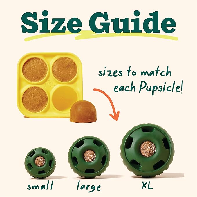 WOOF Pupsicle and Treat Tray - Long-Lasting Interactive Dog Toys and Silicone Dog Treat Mold - Keep Your Pup Busy - Easy to Clean - Toys for Medium and Large Dogs 25-75 lbs