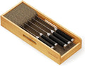 SpaceAid Knife Drawer Organizer Bamboo Insert Dock, Kitchen Steak Knives Holder Organizers Block for Drawer in Storage Organization (Small)