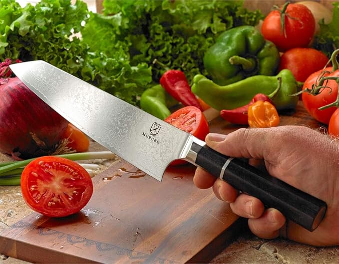 Mercer Culinary Premium Grade Super Steel, 8-Inch Chef's Knife, Ebony Wood Handle