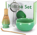 5Pcs Matcha Whisk Set, 18OZ Matcha Bowl With Thoughtful Spout, 100% Natural Bamboo Whisk, Ceramic Whisks Holder, 304 Stainless Sifter, Tea Scoop, Tea Spoon, Gift for Matcha Lovers Beginner