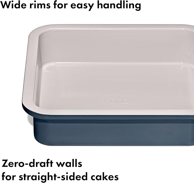 OXO Good Grips Non-Stick Pro Ceramic Coated Metal Bakeware 9” Square Cake Pan – Storm Blue