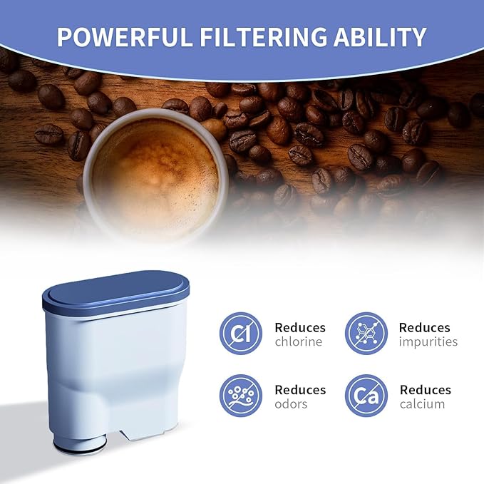 Coffee Machine Water Filter Compatible with Philips Saeco AquaClean CA6903, Water Filter For Fully Automatic Coffee Machines Dedicated Anti-Lime Scale Water (pack of 6)