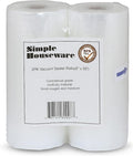 Simple Houseware Vacuum Sealer Bags 8'' x 50' Sous Vide Roll, 2-Pack