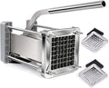 French Fry Cutter, Sopito Professional Potato Cutter Stainless Steel with 1/2-Inch and 3/8-Inch Blade Great for Potatoes Carrots Cucumbers
