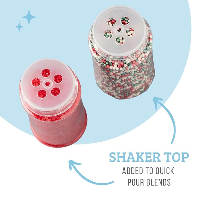 Sweets Indeed Christmas Sprinkles Mix – 10.90 oz Holiday Blend | Edible Jimmies, Nonpareils & Sugar Pearls for Decorating Christmas Cookies, Cakes, Cupcakes & Festive Desserts