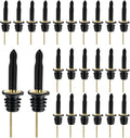 Pafusen 24 Pack Liquor Bottle Pourers, Liquor Pour Spout for Liquor Bottles, Stainless Steel Olive oil Dispenser Spout, Alcohol Pourer Spouts Dust Caps Long Covers, Gold