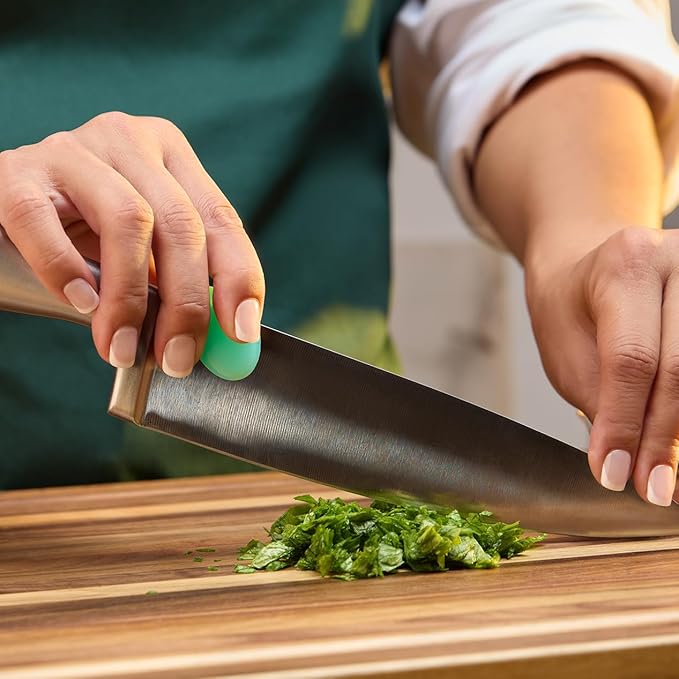 Knife Grip, the indispensable culinary kitchen tool for better comfort and control for most chef's knives, utility, boning, Nakiri, Santoku and paring knives