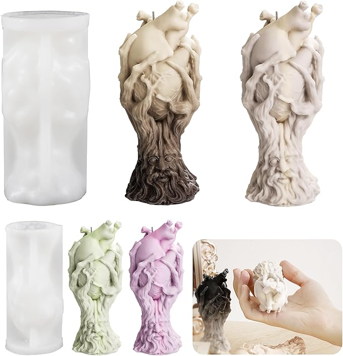 Claw Heart Candle & Resin Mold Set - Skull, Heart, Tree & Jewelry Molds - Silicone 3D Molds for Candle Making & Resin Casting