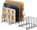 Cutting Board Organizer-1.6in Wide Kitchen Cutting Board Holder Stand for Pan,Baking Sheets,Cookie Sheets with 4 Slots,Baking Sheet Oragnizer(2PC-Medium)