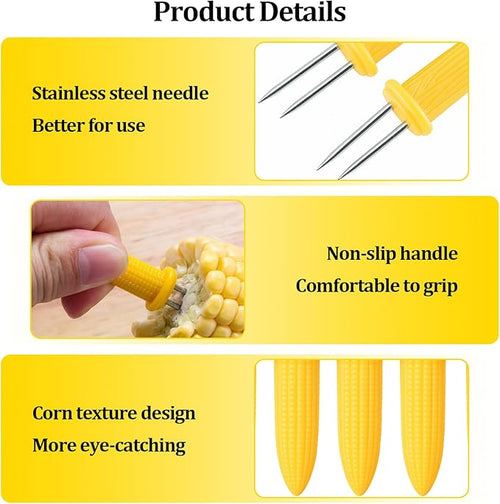 30 PCS Corn Cob Holders - Corn on the Cob Skewers,Corn on the Grill & Cob Skewers for Home & BBQ Cooking