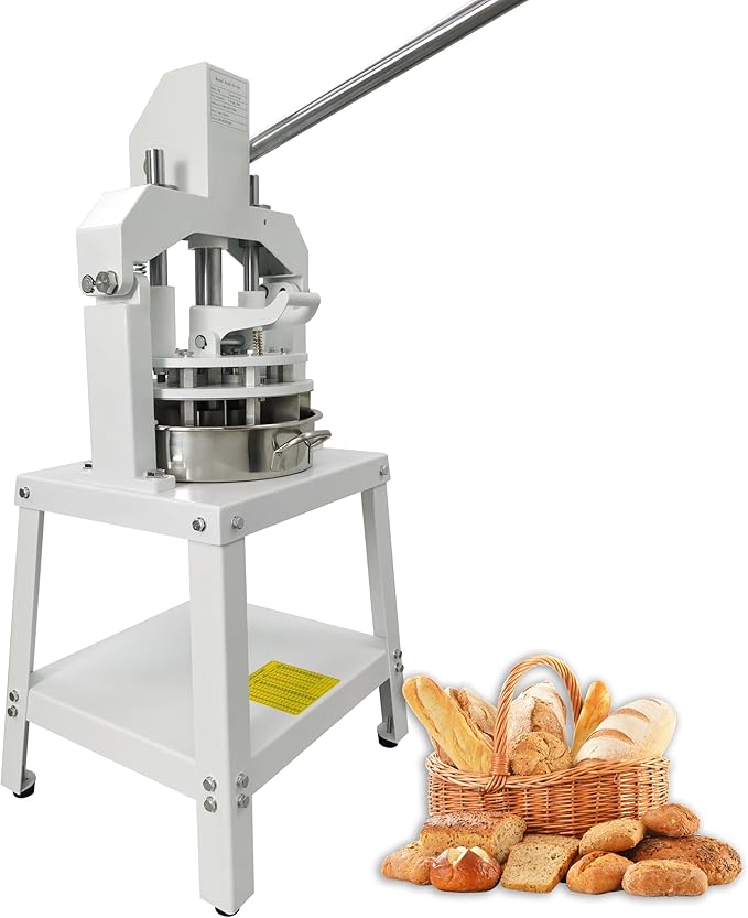 TECHTONGDA Commercial Dough Divider Rounder Machine Manual 10PCS Dough Cutter Hand Press Bread Bakery Dough Dividing Machine
