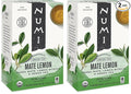 Numi Organic Tea Mate Lemon, 18 Count (Pack of 2) Box of Tea Bags, Yerba Mate Green Tea Blend (Packaging May Vary)