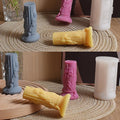 Silicone Jesus Nativity Scene Pillar Mold - Wave Candle Silicone Resin Casting Molds for Candle & Resin & Soap Craft Supplies
