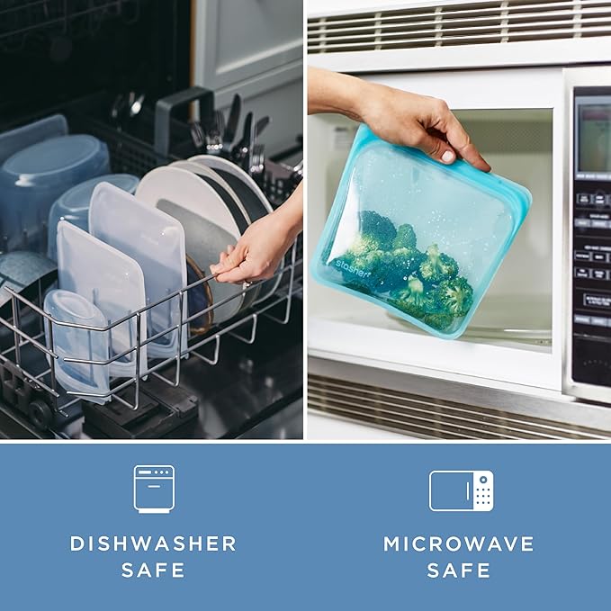Stasher Premium Silicone Reusable Food Storage Bowl, Deep Ocean, Microwave, Sous Vide, Dishwasher, Oven and Freezer Safe, BPA Free, Leak-free, Eco-friendly, 1-Cup Bowl