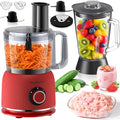 Food Processor and Blender Combo, 88 oz Food Chopper for Meat, Vegetable and Dough, 70 oz 700W Glass Jar Blender with 2 Speeds and Pulse for Smoothie, Nutrient Extractions, and More