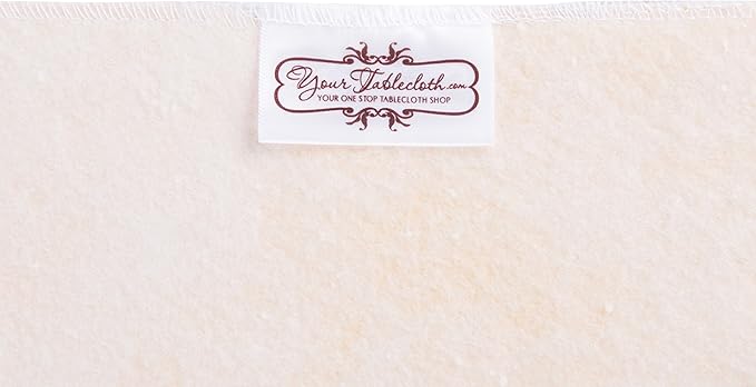 Yourtablecloth Heavy Duty Vinyl Round Fitted Tablecloth (Table Cover) with Flannel Backing Vibrant Colors Elasticized Tablecloth Great for Indoor and Outdoor Dining and Playing Cards 48” Camel Print