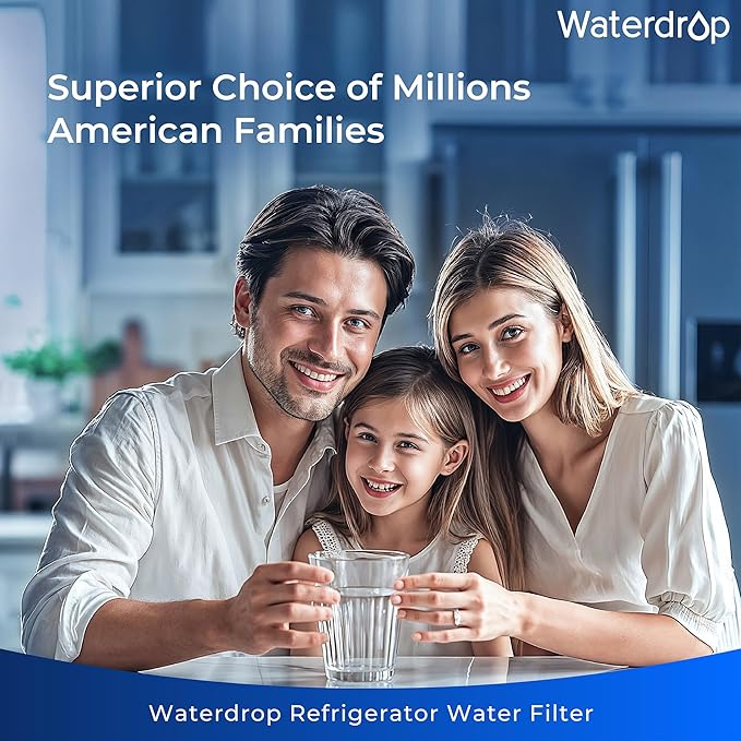 Waterdrop Plus XWF Replacement for GE® XWF, WR17X30702, NSF/ANSI 401&53&42&372 Certified, 𝐑𝐞𝐝𝐮𝐜𝐢𝐧𝐠 𝐏𝐅𝐀𝐒, 1 Filter