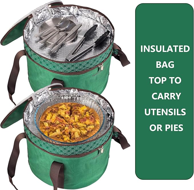 TMRIOPELP Tall Cake Carrier with Lid and Handle Insulated Cake Container Cake Transport Carrier Ideal for Pies Cupcakes and Pastries Perfect for Safe and Secure Cake Delivery (Green, 12 inch)