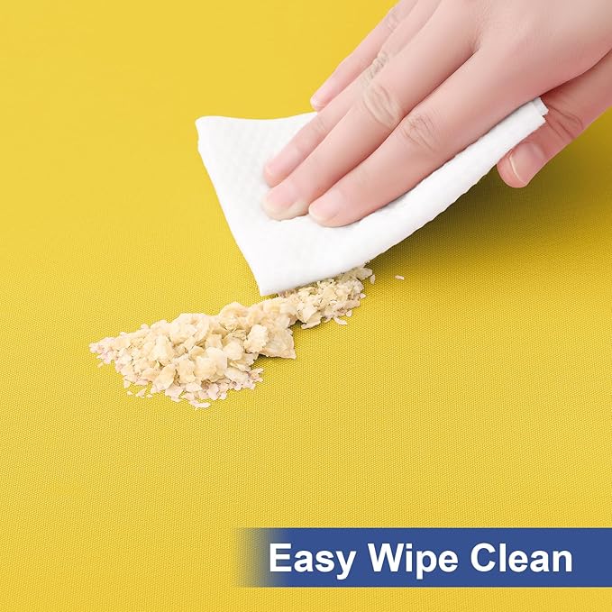 homing Rectangle Table Cloth Cover, Waterproof Polyester Elastic Fitted Tablecloth, Fits for 4 Foot Folding Tables, Washable Table Protector for Picnic, Camping, Outdoor (Yellow, 24" x 48")
