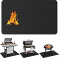 48 x 30 inch Under Grill Mats for Outdoor Grill, Double-Sided Fireproof Deck and Patio Protector Mat, Waterproof Oil-Proof BBQ Floor Pad Indoor Fire Pit Fireplace Mat