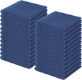 Homaxy 100% Cotton Waffle Weave Kitchen Dish Cloths, Ultra Soft Absorbent Quick Drying Dish Towels, 12 x 12 Inches, 24-Pack, Navy Blue