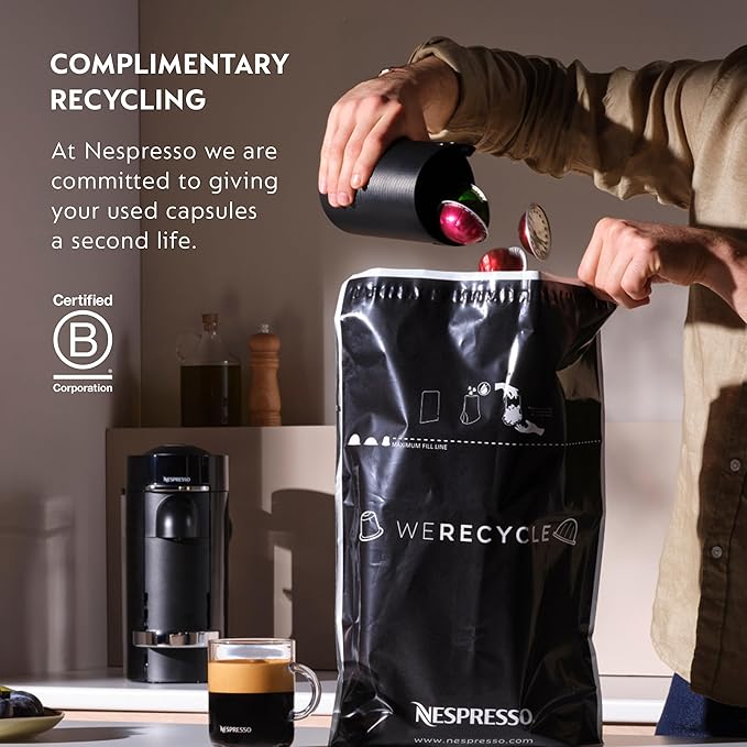 Nespresso Vertuo Next Coffee and Espresso Maker by Breville, with Aeroccino Milk Frother, Light Grey