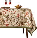ISAENNE Designer Bohemian Linen Extra Long Rectangle Tablecloth,Colorful Floral Pattern Table Cloth,Wrinkle Resistant Decorative Tablecloths for Dining Thanksgiving Kitchen,63"*110"-Grace A