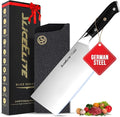 Slice Series 7-Inch Cleaver Knife – High Carbon German Steel Blade with Ergonomic Pakkawood Handle, with Options of Durable Polymer and Premium Leather Sheaths (Cleaver Knife)