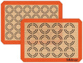 Silicone Baking Mats - Best German Silicone - Non Slip Silicone Baking Sheet, Non Stick Reusable Silicone Mats for Baking, Oven Liner, Counter Mat - 2 Half Sheets Cookie Baking Mats