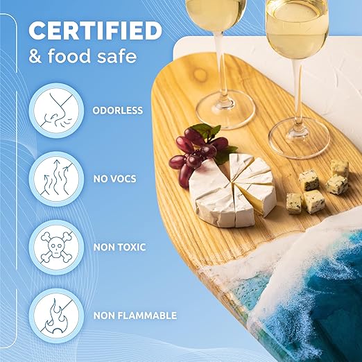 CRAFT RESIN 4 Gallon Epoxy Resin Kit - Crystal Clear Epoxy Resin Kit & Hardener for DIY Art, Mold Casting, Jewelry Making, Coasters, Table Top, Countertop Coating - Food Safe, Heat & UV Resistant