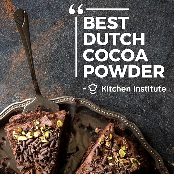 Cocoa Powder (8 oz) Dutch Processed Cocoa Powder, Unsweetened, Extra Rich Cocoa Flavor, 22-24% Fat, Premium Culinary Grade, Non-GMO Sourced, Fair Trade Certified, Perfect Cocoa for Baking and Cooking