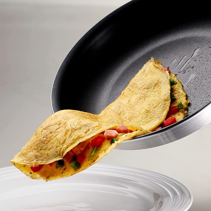 Tramontina Professional 8-Inch Non Stick Small Frying Pan, Heavy-Gauge Aluminum Skillet with Reinforced Nonstick Coating, Red Handle, Dishwasher and Oven Safe