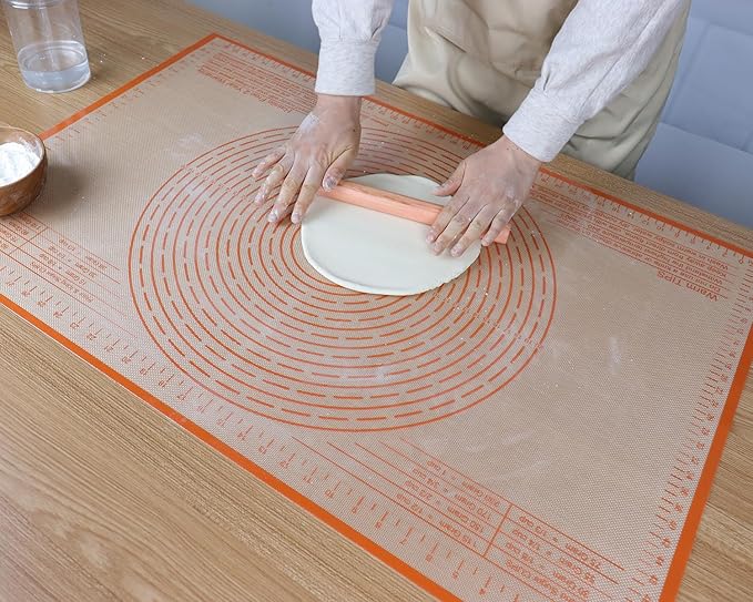Non-slip Silicone Pastry Mat 36''By 24'' Nonstick Baking Mats Extra Large Counter Mat for Dough Rolling, Pastry, Pie Crust, Fondant, Cookies, Bread, Pasta, Pizza Mat