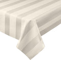 Luxury Table Protector Pad, 2 in 1 Table pad + Great Looking Tablecloth - Heat Resistant, Spill & Stain Proof - Flannel Backing (Ivory - Silk Stripe, 54x72)