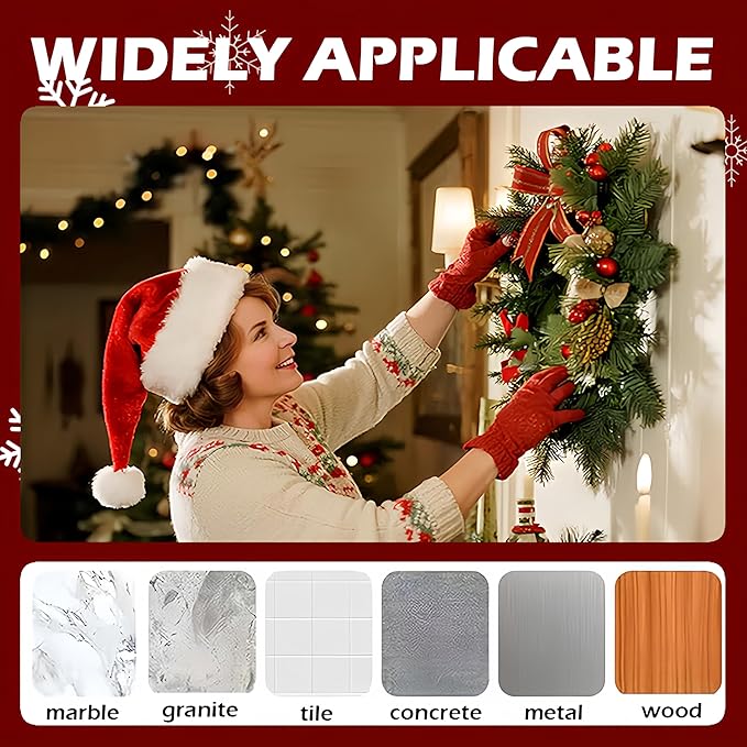 Suction Cup Hooks for Wreaths on Glass, 2026 Upgrade No Drill Towel Hooks Stainless Steel Waterproof Suction Cup Hooks, Wreath Hanger for Front Door for Kitchen, Bedroom (4, Silver)