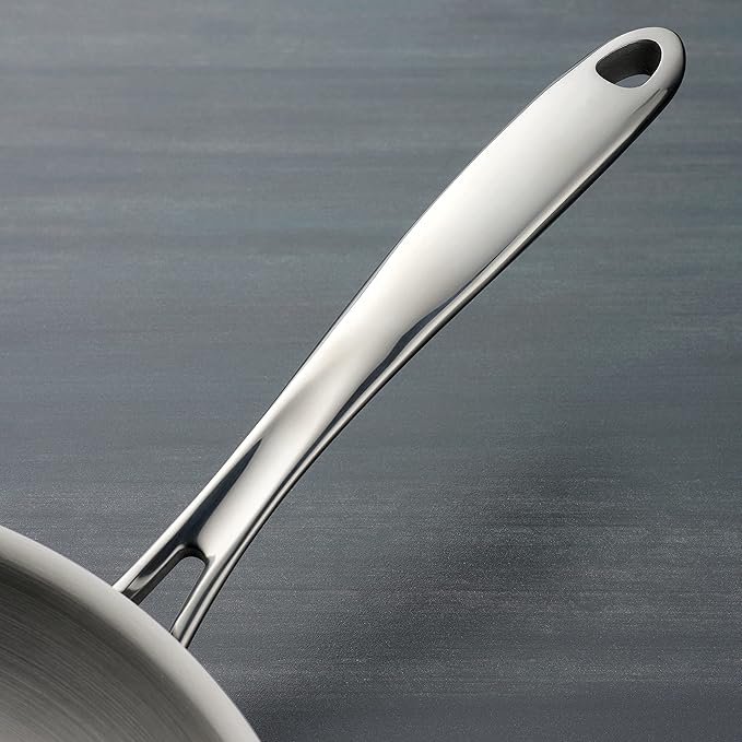 Tramontina Boston Tri-Ply Clad Stainless Steel 10-Inch Frying Pan, Induction-Ready Skillet, Dishwasher-Safe, NSF-Certified
