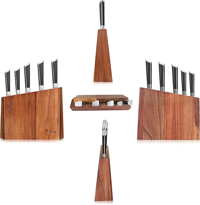 Cangshan Y2 Series Knife Set, 6-Piece German Steel Block, Silver