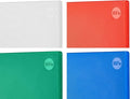 CURTA 4-Pack Cutting Boards for Kitchen, 24" x 18" x 0.5" 4-Piece (White, Red, Green, Blue) Color Coded Plastic Chopping Board with Anti Slip Surface Dishwasher Safe