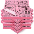 Outus 600 Pcs 12 x 12 Inch Deli Wax Paper Sheets Grease Resistant Tray Basket Liners Newsprint Paper Water and Grease Proof Sandwich Wrapping Square Hot Dog Wrappers for Food Baking (Pink,Black)