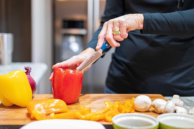 DURA LIVING 2-Piece Premium Kitchen Knife Set - Ultra-Sharp 5" Utility Knife & 3.5" Paring Knife, High Carbon Stainless Steel, Forged for Precision, Multipurpose Cooking Knives with Ergonomic Handles