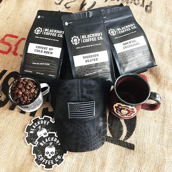 Blackout Coffee Covert Op Cold Brew Medium Roast - Perfect for Cold Brew, Drip, and Pour Overs - Small Batch Freshly Roasted in the USA - 12 oz Bag (Ground Coffee)