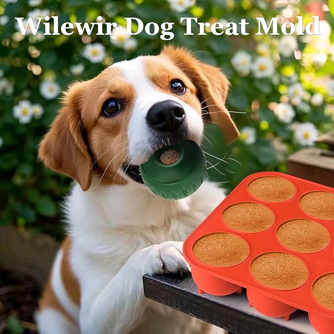 9-Cavity Silicone Frozen Dog Treat Mold for Woof Pupsicle & Power Chewer Pupsicle XL 75 lbs and Up, Reusable Frozen Dog Treat Tray Mold for Pupsicle Toy