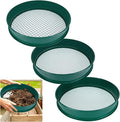 Soil Sifter, 3PCS Soil Sifter Set for Gardening, Stainless Steel Sifter（1/2", 1/4", and 1/8"）